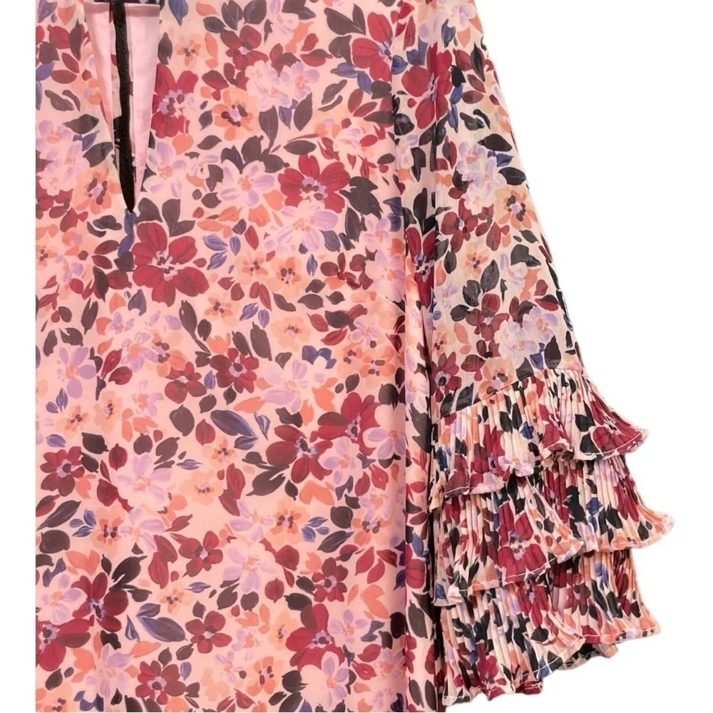Vince Camuto Tiered-Sleeve Floral Dress size 6